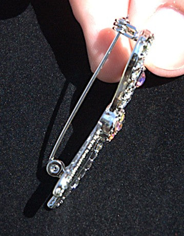 Jeweled Scissor Pin