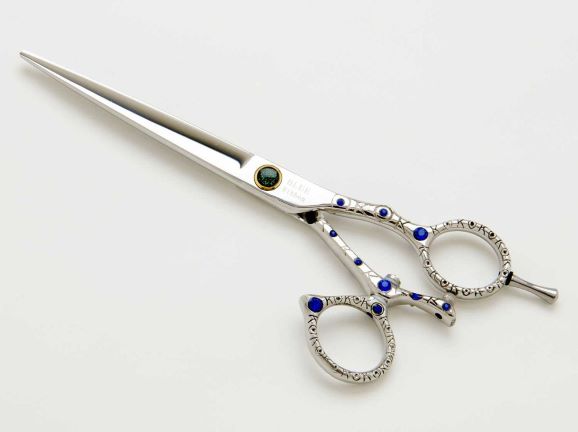 Blue Ribbon Swivel Straight Pet Grooming Shear