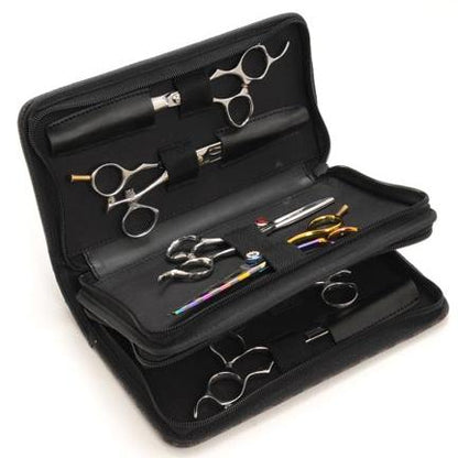 Double Zipper Brown Checkered Shear Case