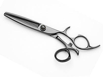 Mirage Orca Black Double Teethed Thinning Shear