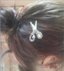 Jeweled Scissor Hair Clip