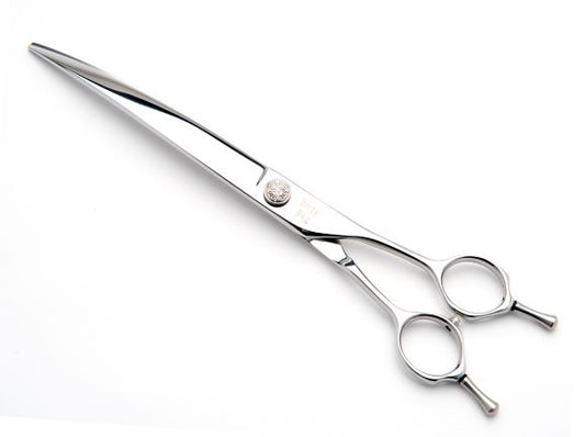 Dirty Dog Curved Grooming Shear - silver dial