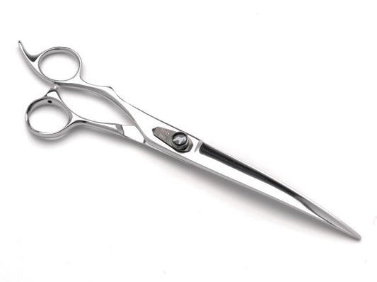 Dirty Dog Silver Curved Lefty Grooming Shear