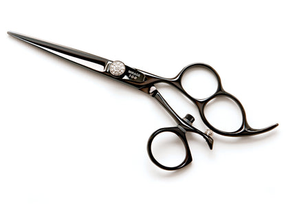 Mirage Triple-Holed Black Swivel Beauty Shear