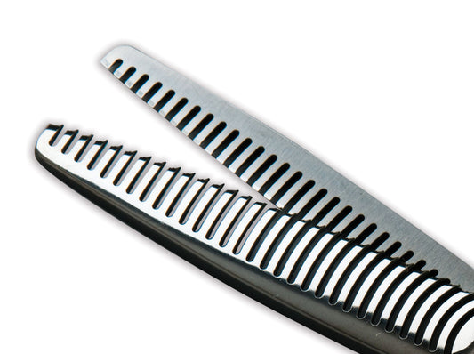 Mirage Orca Black Double Teethed Thinning Shear