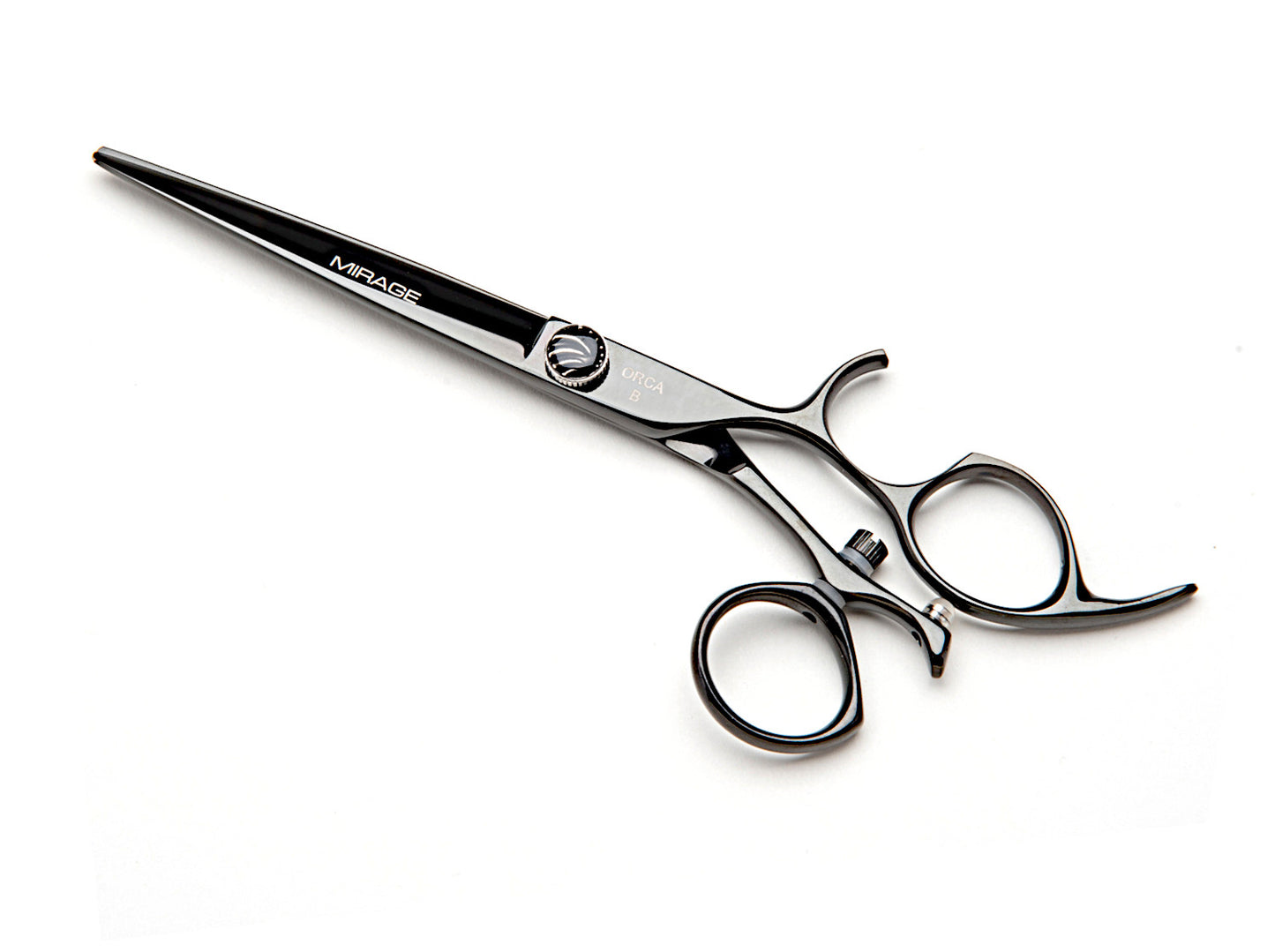 Mirage Orca Black Swivel Beauty Shear