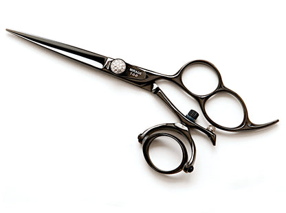 Mirage Triple-Holed Black Swivel Beauty Shear
