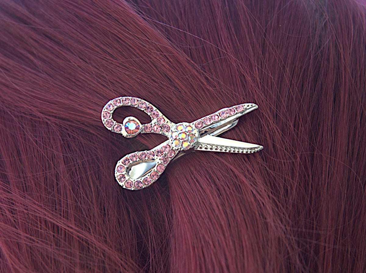 Jewelled Scissors Jeweled Scissor Hair Clip – Will Sharpen, Inc.